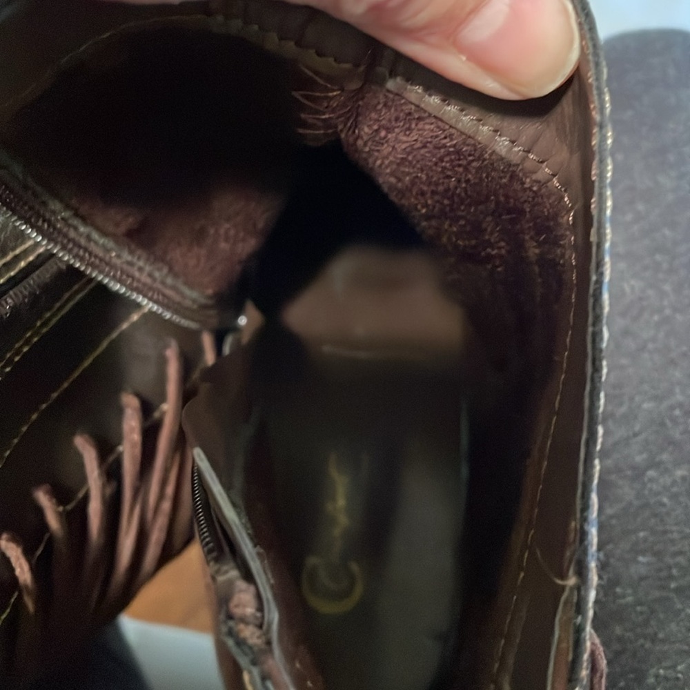 👢👢👢3 for 12$👢👢👢Cato Brown Lace Ankle Boots - Picture 8 of 10